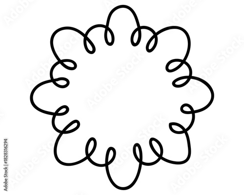 シンプルな吹き出し　雲形