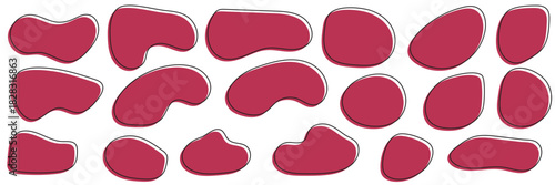 Blob shapes black collection vector design elements isolated. Random blob circles icon set. Isolated on a white background.