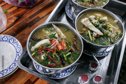 Thai herbal fish tom yam, Thai food