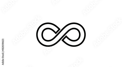 Sleek and minimalist infinity symbol design for endless possibilities and connections