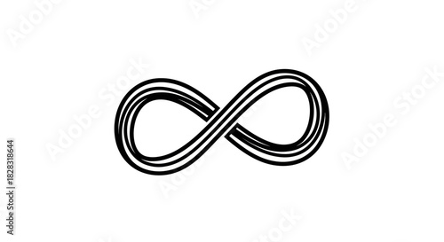 Simple vector illustration of the infinity symbol on a white background clean line