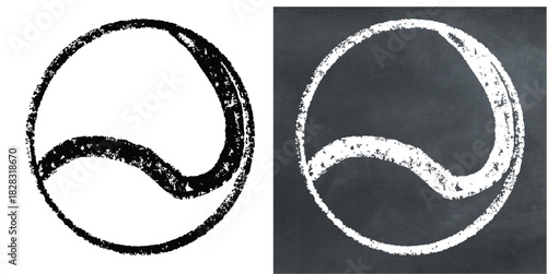 Chalk Handdrawn Tennis Ball Vector Ideal for tennis, sport, and fitness graphics in a rough chalkboard style. Symbolizes athletic equipment, game, and movement.