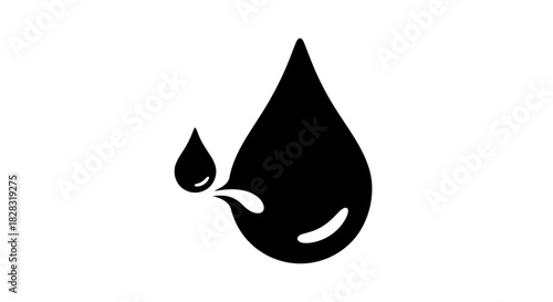 Minimalist water droplet illustration conveying purity and refreshment symbol