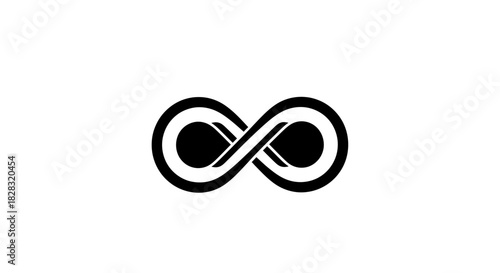 Eternity Symbol Black and White Graphic Illustration for Concepts of Infinite Possibilities