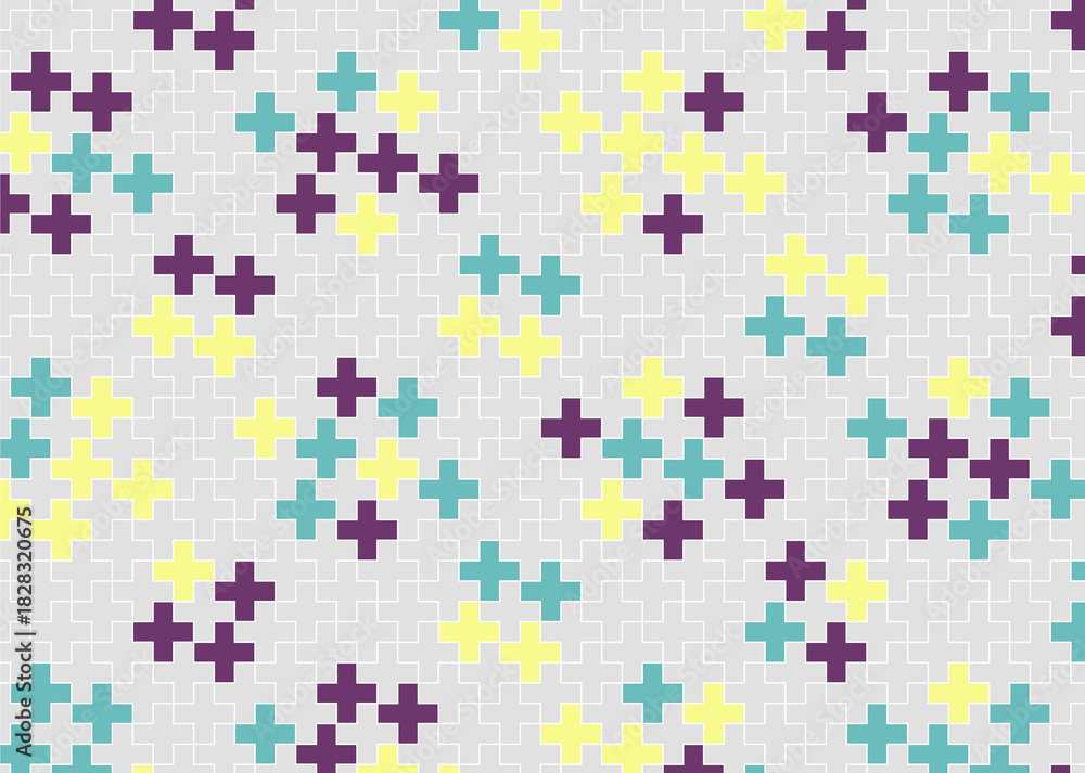 Fototapeta premium 幾何学的なタイル模様 背景