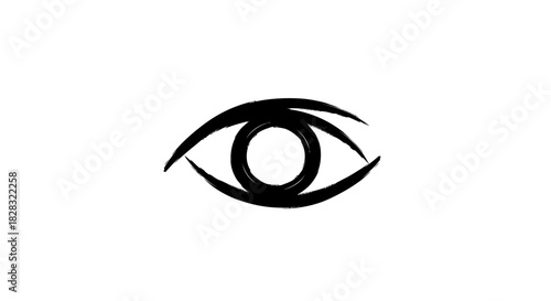 Abstract eye icon design with hand-drawn style for modern visual identity concepts