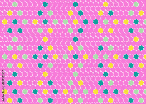 幾何学的なタイル模様 背景