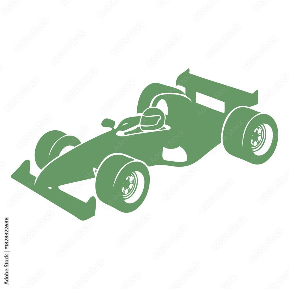 Obraz premium Racing Car Silhouette