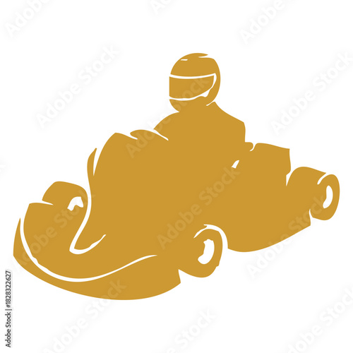 Go Kart Racer Silhouette