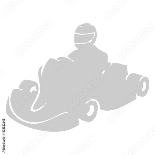 Karting racer icon