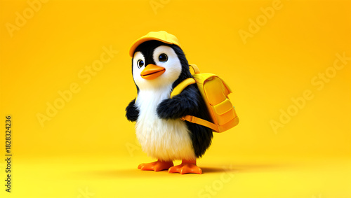 Energetic young woman with vibrant red hair and glasses triumphantly jumping in the air, expressing pure joy and excitement against a bright yellow background, Generative AI