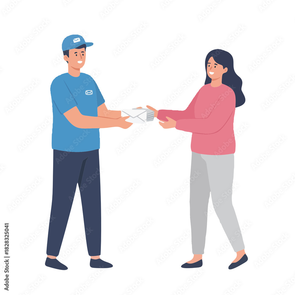 Fototapeta premium cartoon delivery man