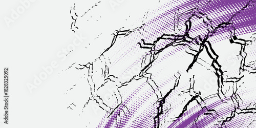 Purple and white brush wrap car sticker pattern abstract banner sporty lines purple and white color combination grunge brush pattern motorsport racing design, Eps 10.