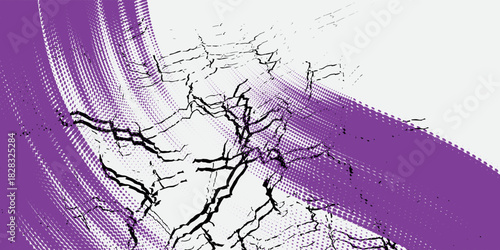 Purple and white brush wrap car sticker pattern abstract banner sporty lines purple and white color combination grunge brush pattern motorsport racing design, Eps 10.