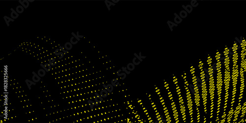 yellow black brush wrap car sticker pattern abstract banner sporty lines black yellow color combination grunge brush pattern racing motorsport design, Vector Illustration.