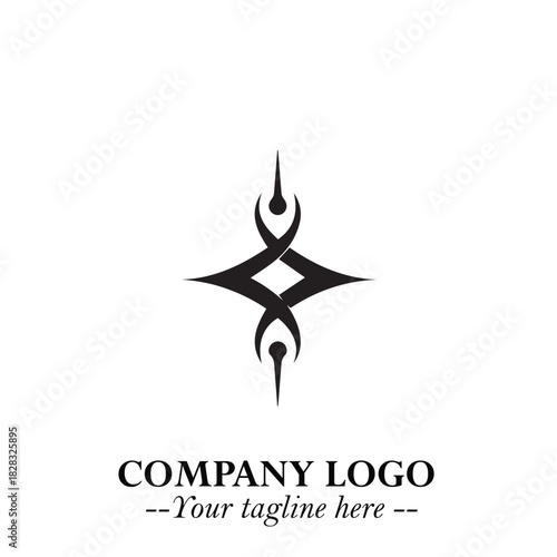 Sleek Electrical Logo Symbol on a Clean White Background for Modern Branding Design Elements Art