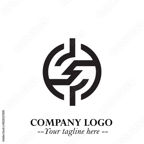 Sleek Electrical Logo Symbol on a Clean White Background for Modern Branding Design Elements Art