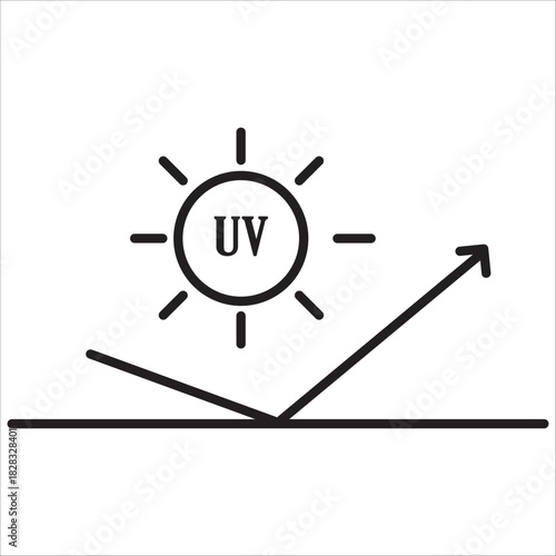 UV protection icon outline vector