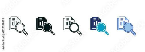 Performance Review Icon Set Consisting of Multiple Styles Vector Illustration