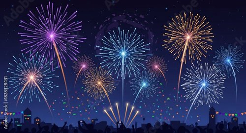 Fireworks background 