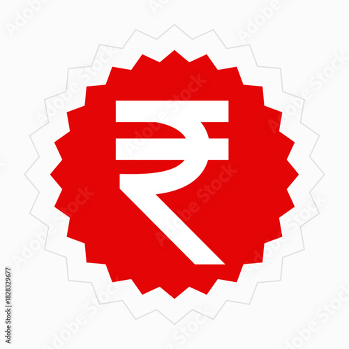 indian finance rupee sign badge background for transaction exchange