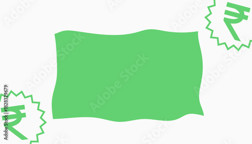 modern indian economy rupee sign banner with text space