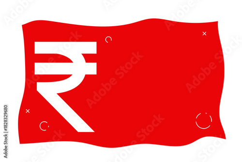 modern inr rupee symbol finance background with text space