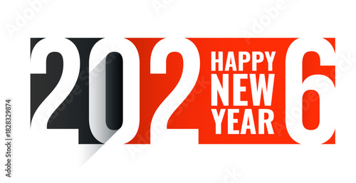 modern style happy new year 2026 banner design