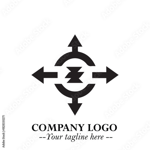 Sleek Electrical Logo Symbol on a Clean White Background for Modern Branding Design Elements Art