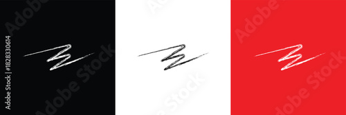 Brush strokes , abstract grunge texture . Artistic design element, paint smear, ink splatter, creative graphic element. Vector illustration. isolated on white and black background. EPS 10.