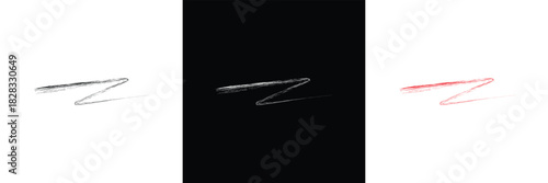 Brush strokes , abstract grunge texture . Artistic design element, paint smear, ink splatter, creative graphic element. Vector illustration. isolated on white and black background. EPS 10.