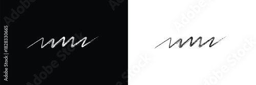 Brush strokes , abstract grunge texture . Artistic design element, paint smear, ink splatter, creative graphic element. Vector illustration. isolated on white and black background. EPS 10.