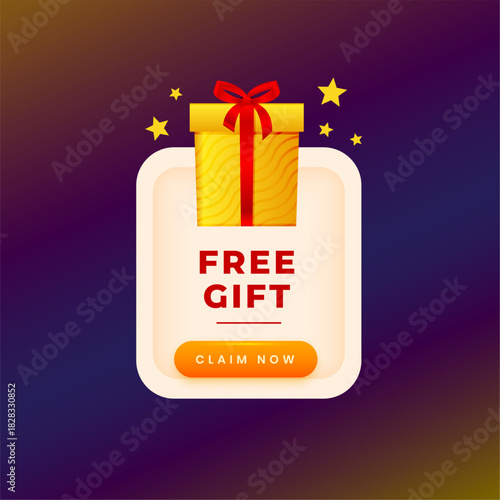 claim now free gift reward coupon template