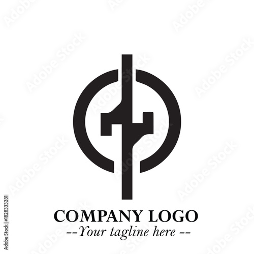 Sleek Electrical Logo Symbol on a Clean White Background for Modern Branding Design Elements Art
