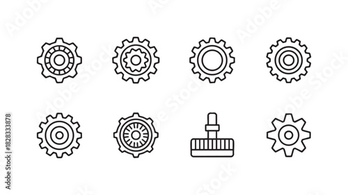 Assorted Gear and Mechanical Component Icons cogwheel
