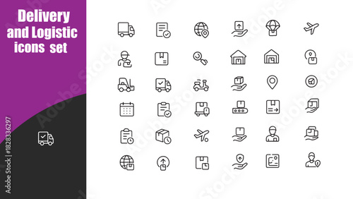 Delivery and Logistic icons