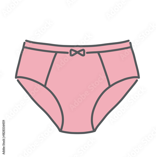 サニタリーショーツ（生理用ショーツ）のイラスト：フェムテック・下着・月経