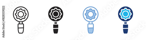 Search icon set multiple style collection