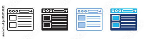 Blog icon set multiple style collection