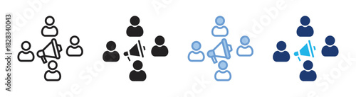 Viral marketing icon set multiple style collection