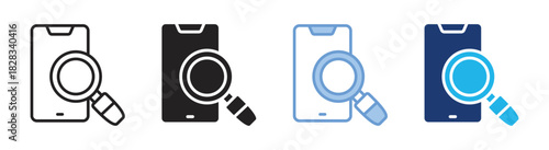 Seo icon set multiple style collection