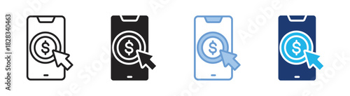 Ppc icon set multiple style collection