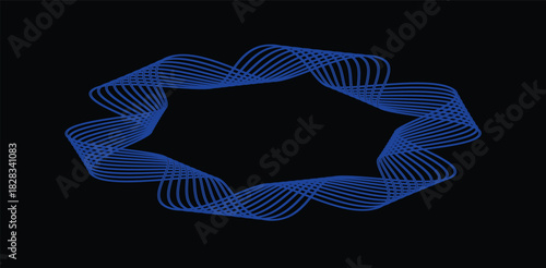  creates a striking visual impact against a deep black background. The composition is characterized by numerous thin lines that radiate outward from 