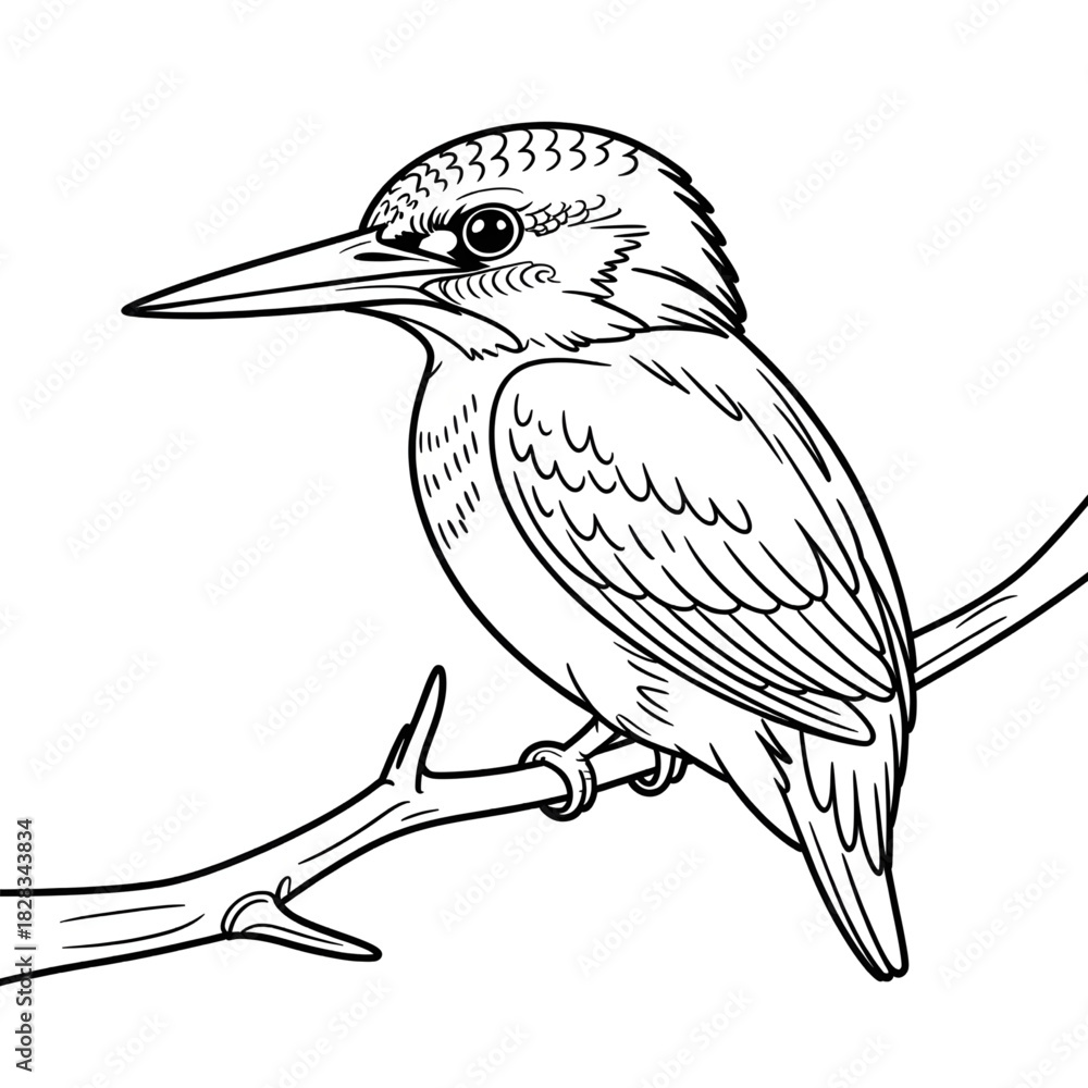 Fototapeta premium “Kingfisher Bird Illustration Artwork”