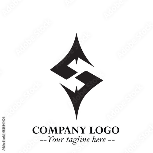 Sleek Electrical Logo Symbol on a Clean White Background for Modern Branding Design Elements Art