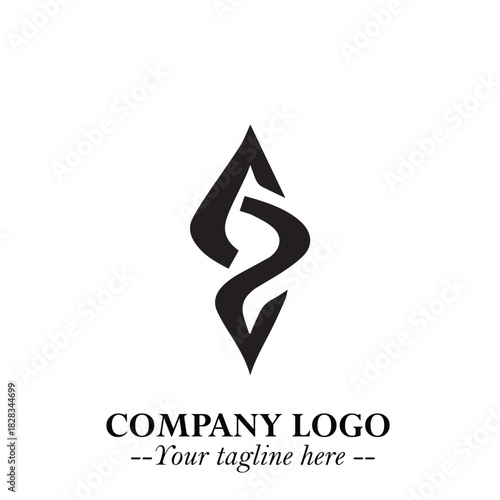 Sleek Electrical Logo Symbol on a Clean White Background for Modern Branding Design Elements Art