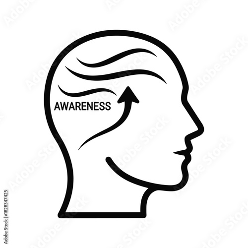 Unlock your potential through self awareness, understand yourself better and gain valuable insights with this mind and body connection illustration