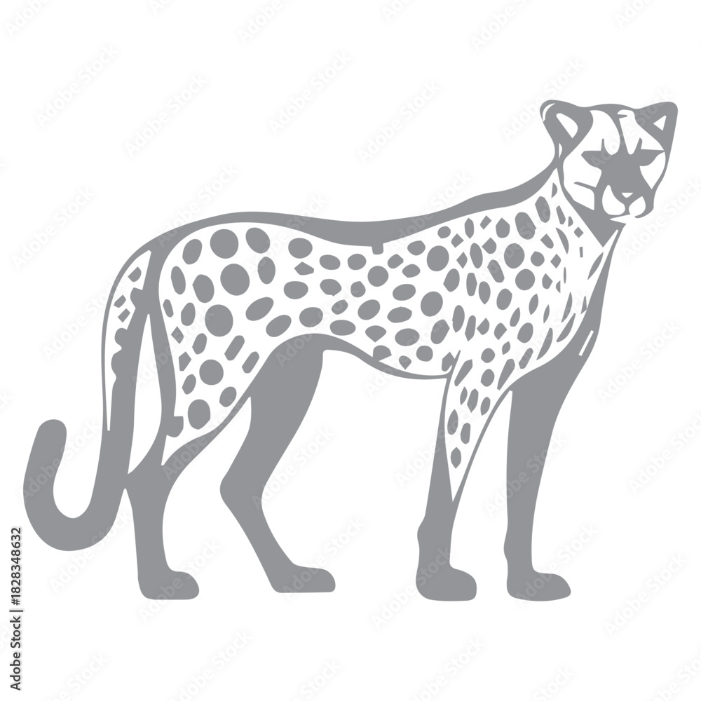 Fototapeta premium Standing Cheetah Art