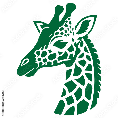 Stylized Giraffe Profile