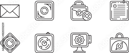 Assorted Setting Icons Representing Configuration and Preferences